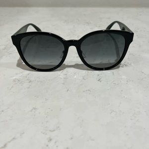 Authentic Black Gucci round-frame sunglasses